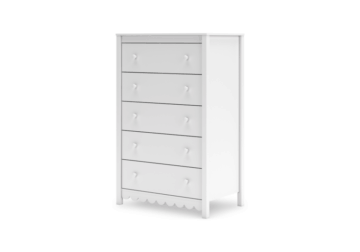 Hallityn White Five Drawer Chest