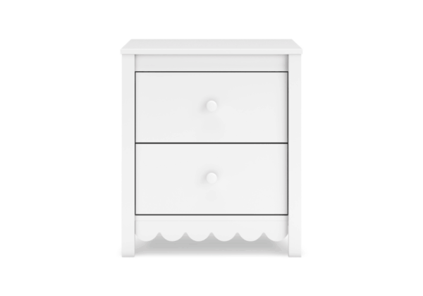 Hallityn White Two Drawer Nightstand - Image 2
