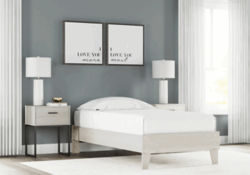 Alternative view of Socalle Light Gray Twin Platform Bed