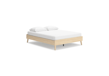 Cabinella Tan Queen Platform Bed