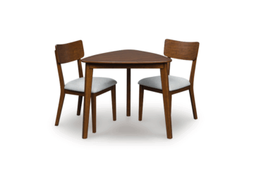 Tameride Brown Triangle Dining Room Table w/ 2 Chairs