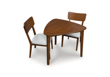Alternative view of Tameride Brown Triangle Dining Room Table w/ 2 Chairs