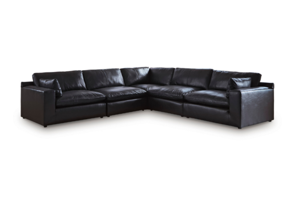 Emilia Black Five Piece Sectional - Image 2