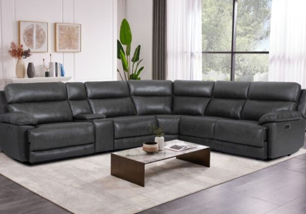 Madrid Granite 6 Piece Power Reclining Sectional