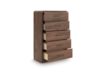 Alternative view of Fortlorn Walnut Brown Five-Drawer Chest