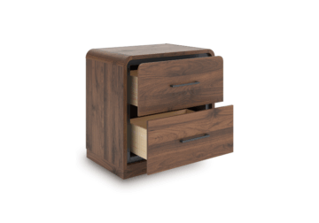 Alternative view of Fortlorn Walnut Brown Two-Drawer Nightstand