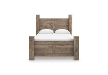 Alternative view of Rusticott Brown Queen Poster Bed