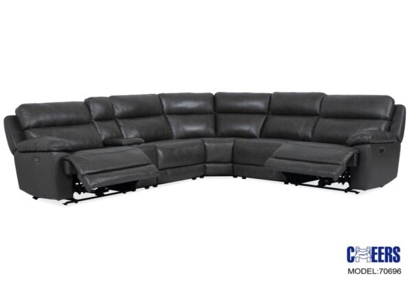 Madrid Granite 6 Piece Power Reclining Sectional - Image 3