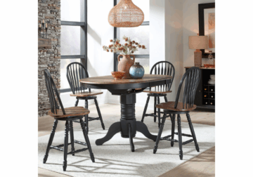 Alternative view of Carolina Crossing Black Gathering Table