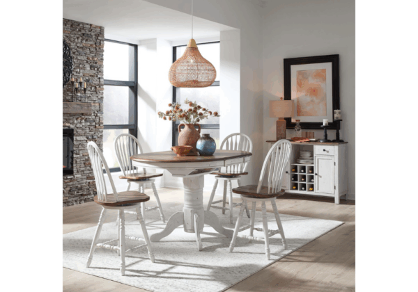 Carolina Crossing White Gathering Table with 4 Stools
