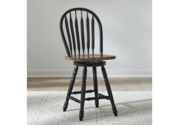 Carolina Crossing Black Swivel Counter Stool