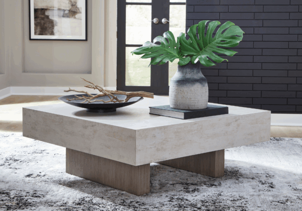 Jorlaina Light Gray Square Cocktail Table - Image 3
