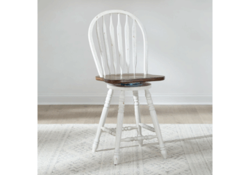 Carolina Crossing White Swivel Counter Stool