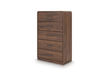 Fortlorn Walnut Brown Five-Drawer Chest