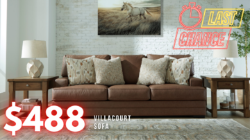 Last Chance Deal! - VillaCourt Caramel Sofa