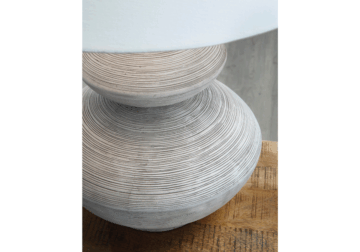 Alternative view of Brickdon Distressed White Poly Table Lamp (1/CN)