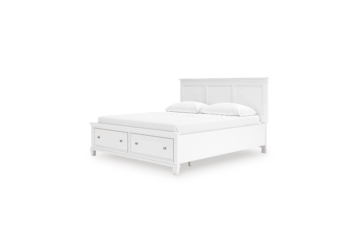 Fortman White Queen Panel Storage Bed
