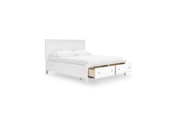 Fortman White Queen Panel Storage Bed - Image 2