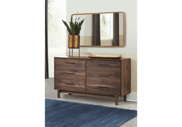 Calverson Mocha Six-Drawer Dresser - Image 4