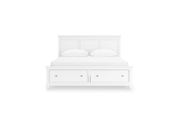 Fortman White Queen Panel Storage Bed - Image 4