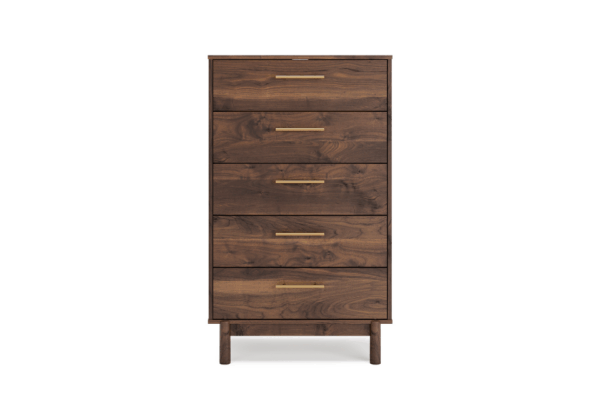 Calverson Mocha Five-Drawer Chest - Image 2