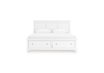 Alternative view of Fortman White King Panel Storage Bed