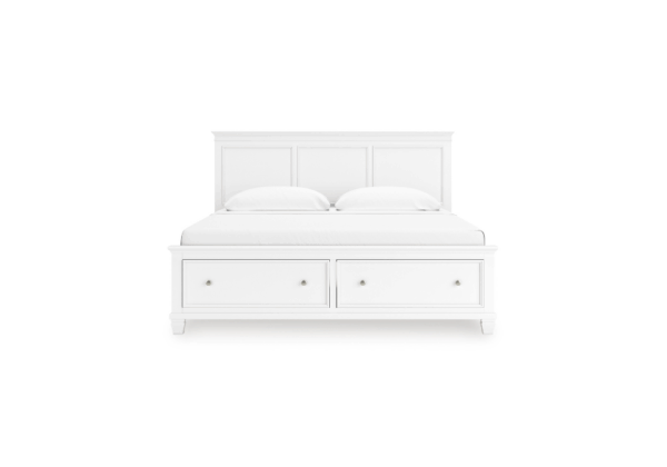 Fortman White King Panel Storage Bed - Image 2