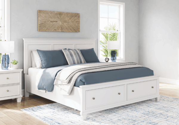 Fortman White King Panel Storage Bed - Image 3