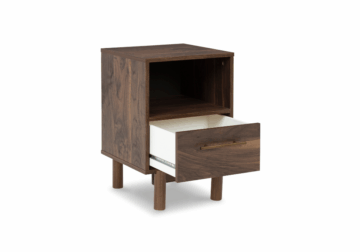 Alternative view of Calverson Mocha One-Drawer Nightstand