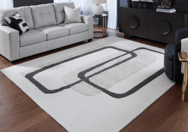 Davismour Ivory/Charcoal Medium Rug - Image 2