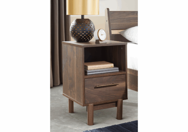 Calverson Mocha One-Drawer Nightstand - Image 3