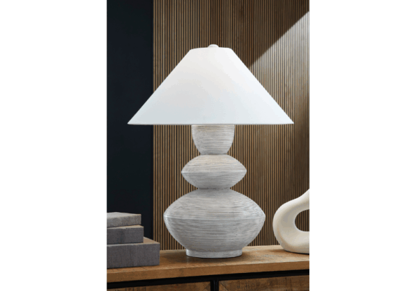 Brickdon Distressed White Poly Table Lamp (1/CN) - Image 3