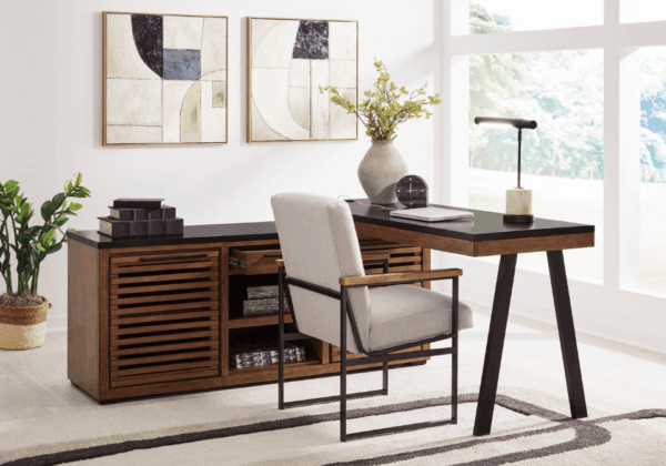 Kallari Brown Desk w/ Return - Image 3