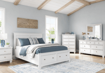 Fortman White Queen Storage Four-Piece Set