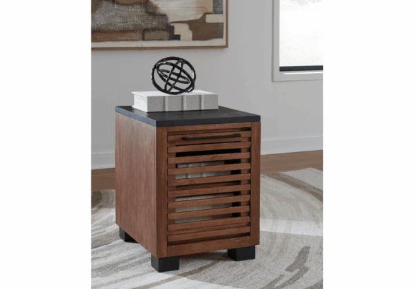 Kallari Warm Brown Chair Side End Table - Image 3