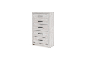 Cayboni Whitewash Five-Drawer Chest