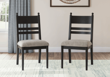 Alternative view of Greddinton Black Dining Upholstered Side Chair (2/CN)