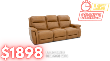 Last Chance Deal! - Fargo Cinnamon Power Reclining Sofa