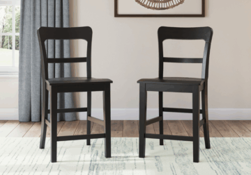 Alternative view of Greddinton Black Barstool (2/CN)