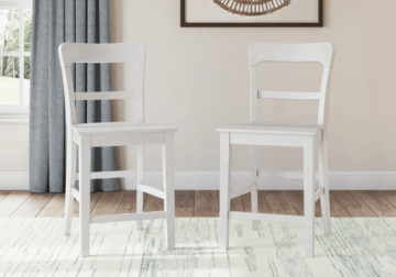 Alternative view of Greddinton White Barstool (2/CN)