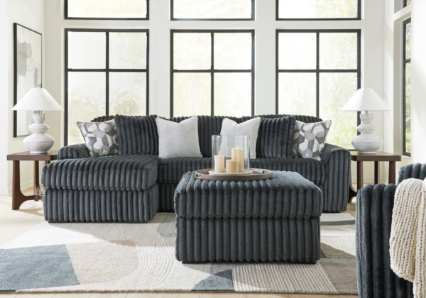 Midnight-Madness Gunmetal 3-Piece Sectional - Image 2