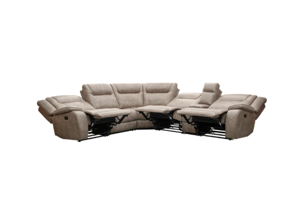 Griffin Brown Reclining 6-Piece Sectional - Image 5