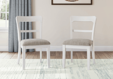 Alternative view of Greddinton White Upholstered Dining Chair (2/CN)