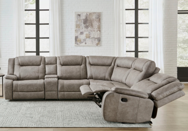 Griffin Brown Reclining 6-Piece Sectional - Image 4