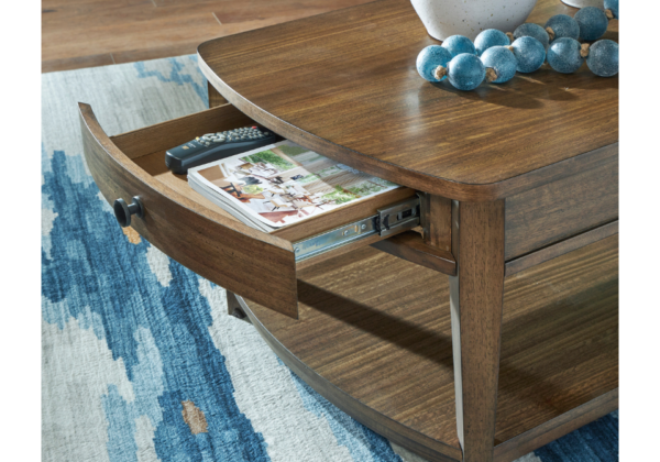 Burkbyer Brown Rectangular Cocktail Table - Image 4