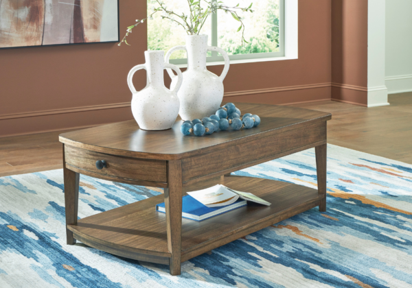 Burkbyer Brown Rectangular Cocktail Table - Image 3