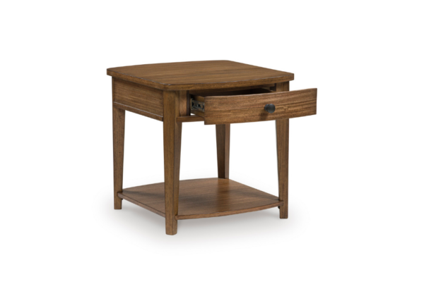 Burkbyer Brown Rectangular End Table - Image 2