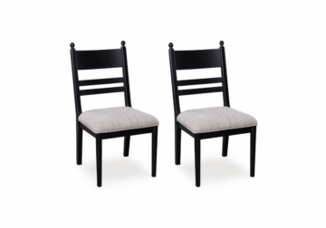 Greddinton Black Dining Upholstered Side Chair (2/CN)