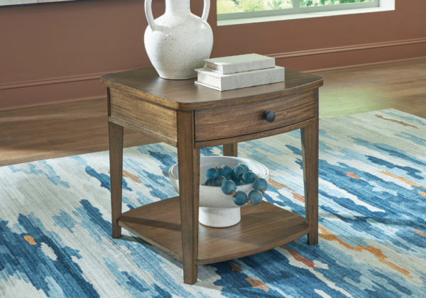 Burkbyer Brown Rectangular End Table - Image 4