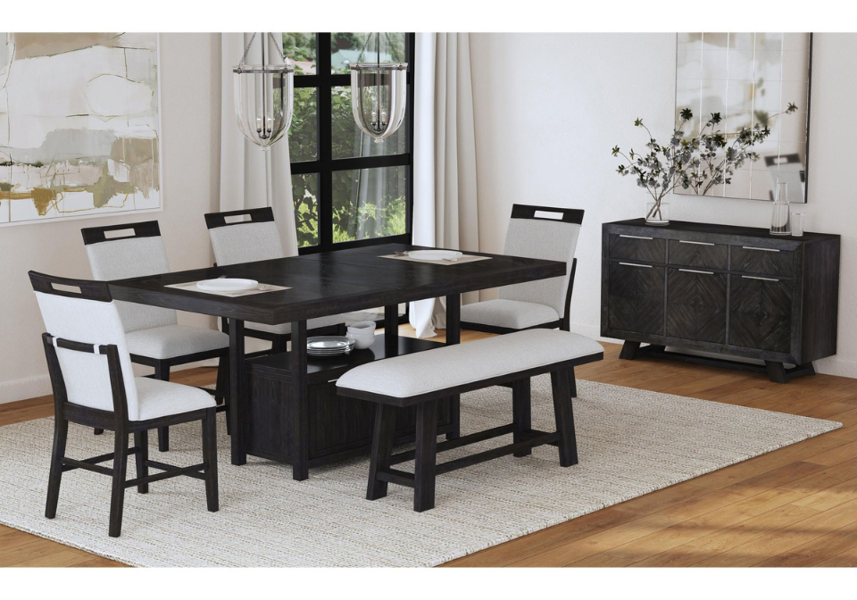 Transcend Black Counter Height Dining Room Set